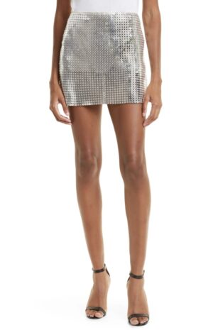 Riley Metallic Chain Mail Miniskirt